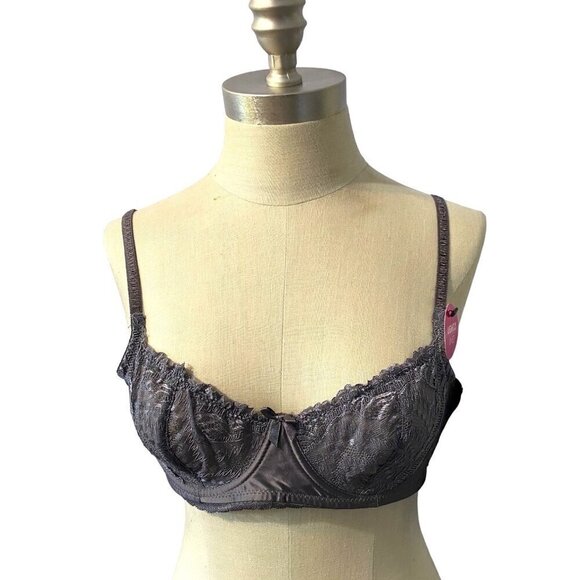 Marilyn Monroe Intimates Gray Lace Underwire Bra Women’s Size 38C NWT - Picture 3 of 6